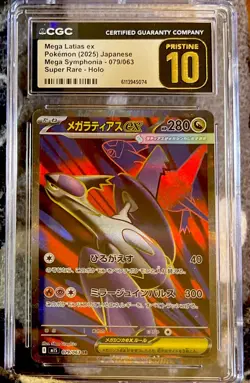 Mega Latias EX 079/063 CGC PRISTINE 10 Japanese SR Pokemon Card - Image 1