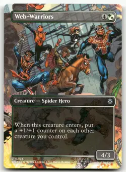 Web-Warriors (Borderless) #203 (NM) Spider-Man SPM Magic MTG - Image 1