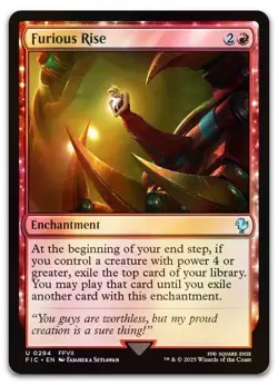 Furious Rise (Surge Foil) #294 (NM) Final Fantasy FIC Magic MTG - Image 1