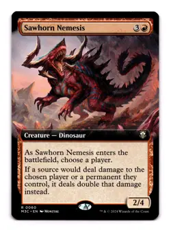 Sawhorn Nemesis (Extended Art) - 60 Commander: Modern Horizons 3 R Normal LP - Image 1