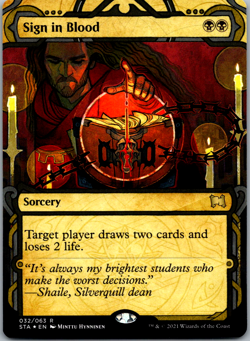 Sign in Blood (Foil Etched) Strixhaven: Mystical Archives NM Foil - Image 1