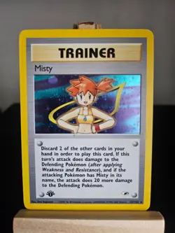 2000 Pokemon TCG - Misty 1st Edition Holo WOTC 18/132 - Gym Heroes - Rare - Image 1