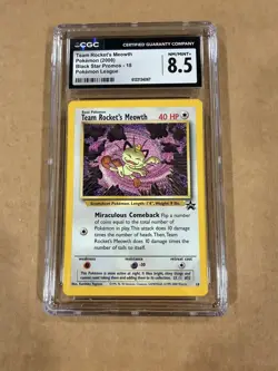 Pokemon Black Star Promo #18 TEAM ROCKET’S MEOWTH CGC 8.5 (9020) - Image 1