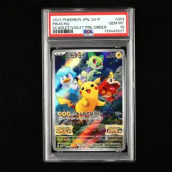 PSA 10 GEM MT 2022 Pokemon JPN Pikachu G 001/SV-P Promo - Image 1