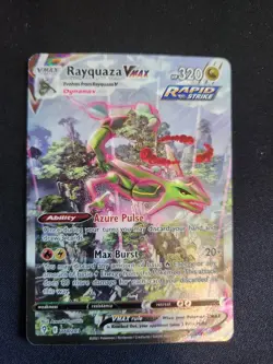 Pokemon TCG Rayquaza VMAX Secret Rare Alternate Art Holo 218/203 Evolving Skies - Image 1