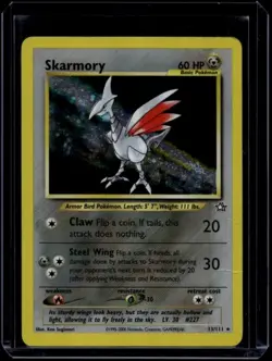 Pokemon TCG Skarmory 13/111 Neo Genesis Holo Rare DMG - Image 1