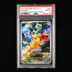 PSA 8 NM-MT 2022 Pokemon JPN Pikachu G 001/SV-P Promo - Image 1