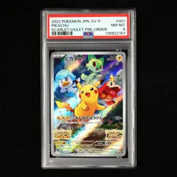 PSA 8 NM-MT 2022 Pokemon JPN Pikachu G 001/SV-P Promo - Image 2
