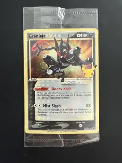 Pokemon Celebrations Greninja Gold Star SWSH144 Black Star Promo *SEALED* [A] - Image 1
