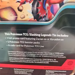 *Sealed Slashing Legends Tin Zacian Ex Pokemon* - Image 4