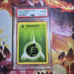 1999 Pokemon Grass Energy #99 Base Set 1st Edition Shadowless PSA 10 GEM MINT - Image 1