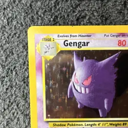 Pokemon TCG Gengar Fossil Set 5/62 Holo Rare 80 HP 30 1999 Wizards - Image 3