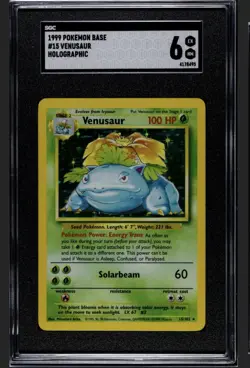 1999 Pokemon Base #15 Venusaur - Pokemon Base Set - SGC 6 EX NM - Image 1