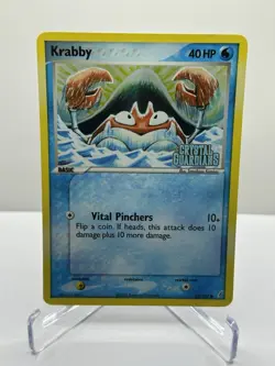 Pokemon 2006 Krabby 54/100 EX Crystal Guardians Reverse Holo Stamped - Image 1