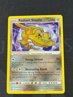 Radiant Steelix 124/196 Pokemon Swsh11: Lost Origin Holo - Image 2