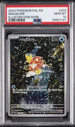 2023 POKEMON PAL EN-PALDEA EVOLVED ILLUSTRATION RARE #203 MAGIKARP PSA 10 - Image 1