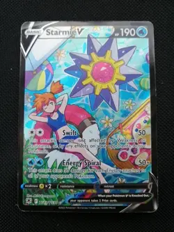 Pokemon TCG Starmie v Astral Radiance Full Art TG13/TG30 Heavily Played - Image 1
