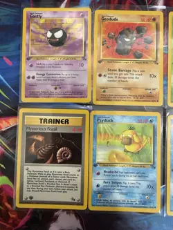 (Mixed 9) 1st Edition Fossil Vintage Lot - Pokemon 1999 English NM - Image 2