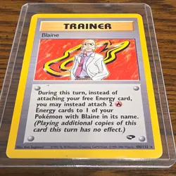 Pokemon Blaine Gym Challenge Rare Unlimited 100/132 English Trainer Regular - Image 1