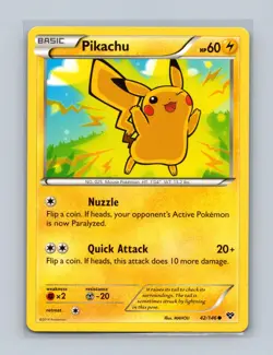 Pikachu 42/146 Common XY Pokemon Lightly Played - Image 1