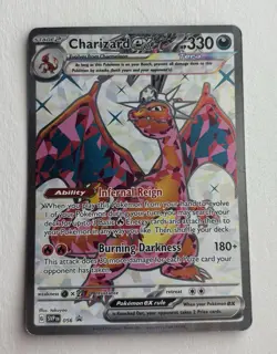 Pokemon TCG S&V Obsidian Flames Charizard EX #056 Holo Black Star Promo - Image 1