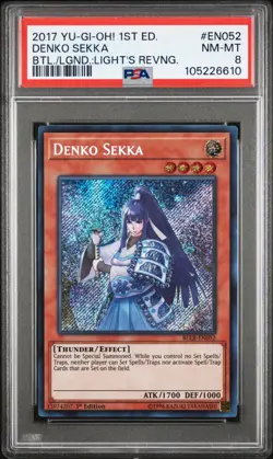 YU-GI-OH! 2017 BATTLES OF LEGEND DENKO SEKKA #EN052 1ST EDITION PSA 10 GEM MINT - Image 1