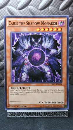 | Yugioh Caius the Shadow Monarch SR01-EN004 1st Common Structure Deck NM 🔥 | - Image 1