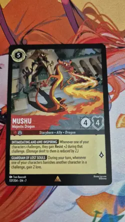 Mushu Majestic Dragon - 137/204 - Rare - Disney Lorcana Archazia's Island NM - Image 1
