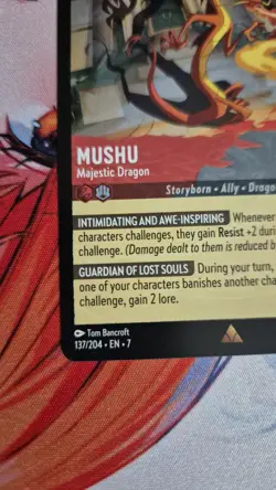 Mushu Majestic Dragon - 137/204 - Rare - Disney Lorcana Archazia's Island NM - Image 2