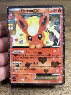 Flareon EX RC6/RC32 Pokemon Generations Radiant Collection Rare Holo Card 2016 - Image 3