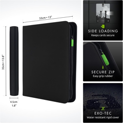 12 Pocket Trading Card Zip Binder, 480 cards, Premium Exo-Tec Album Material, 20 - Image 2