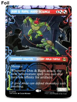 Don & Raph, Hard Science (Showcase) - FOIL - MTG: Teenage Mutant Ninja Turtles - Image 1