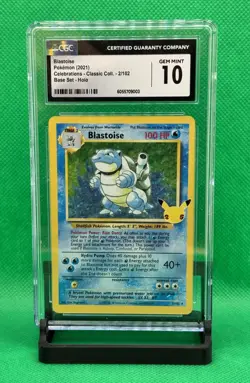 (CGC 10) Pokemon: Celebrations Classic Collection – Blastoise #2 [Holo] - Image 1