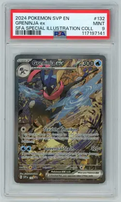 2024 Pokemon SVP EN-SV Black Star Promo #132 Greninja EX PSA 9 - Image 1