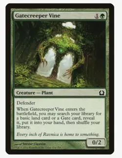 Gatecreeper Vine #124 Return To Ravnica Magic Card in Protective Sleeve - Image 1