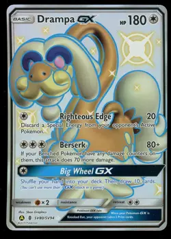 Pokemon Drampa GX SV80/SV94 Sun & Moon Hidden Fates Shiny Vault Near Mint - Image 1
