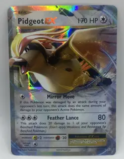 PIDGEOT EX 64/108 Evolutions Holo Pokemon Trading Card Excellent - Image 1