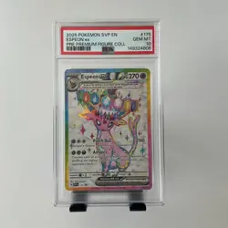 2025 POKEMON SVP EN ESPEON ex PRE PREMIUM FIGURE COLL #175 PSA 10 - Image 1