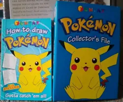 Pokemon Funfax Collectors File Bundle + Completed Sticker Poster & Books Job Lo - Image 2