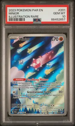 2023 POKEMON PAR EN-PARADOX RIFT #201 MINIOR ILLUSTRATION RARE PSA 10 - Image 1