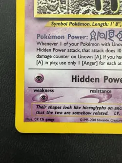 Pokemon Unown [A] 14/75 Neo Discovery Holo Rare Unlimited 40 HP English 2001 - Image 5