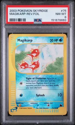 2003 pokemon skyridge magikarp-reverse foil psa 8 - Image 1