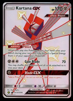Pokemon Kartana GX SV73/SV94 Sun & Moon Hidden Fates Shiny Vault Near Mint - Image 1