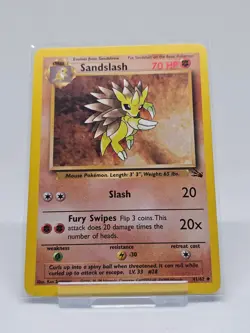 Sandslash 41/62 Fossil Pokemon TCG WOTC Non Holo - Image 1
