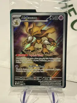 ALAKAZAM 009- MEGA EVOLUTIONS SEALED PROMO Illustration Rare POKEMON ETB - Image 1