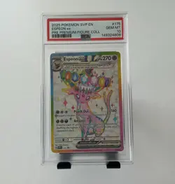 2025 POKEMON SVP EN ESPEON ex PRE PREMIUM FIGURE COLL #175 PSA 10 - Image 1