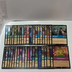 Disney Lorcana TCG Cold Foil Card Lot Of 40 - Image 1