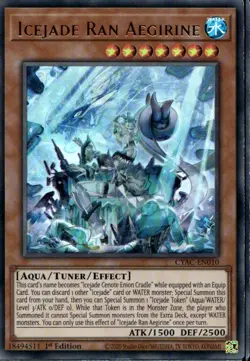 Icejade Ran Aegirine 1st Ed Ultra Rare CYAC-EN010 Yu-Gi-Oh! - Image 1