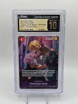 One Piece Op10-063 Vinsmoke Sanji Treasure Rare Cgc Prestine 10 - Image 1