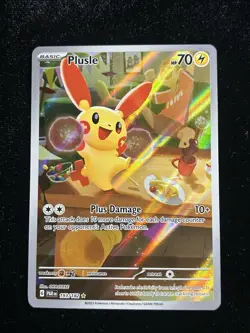 Pokemon TCG Plusle Illustration Rare Card 193/182 Sv04: Paradox Rift - Image 1